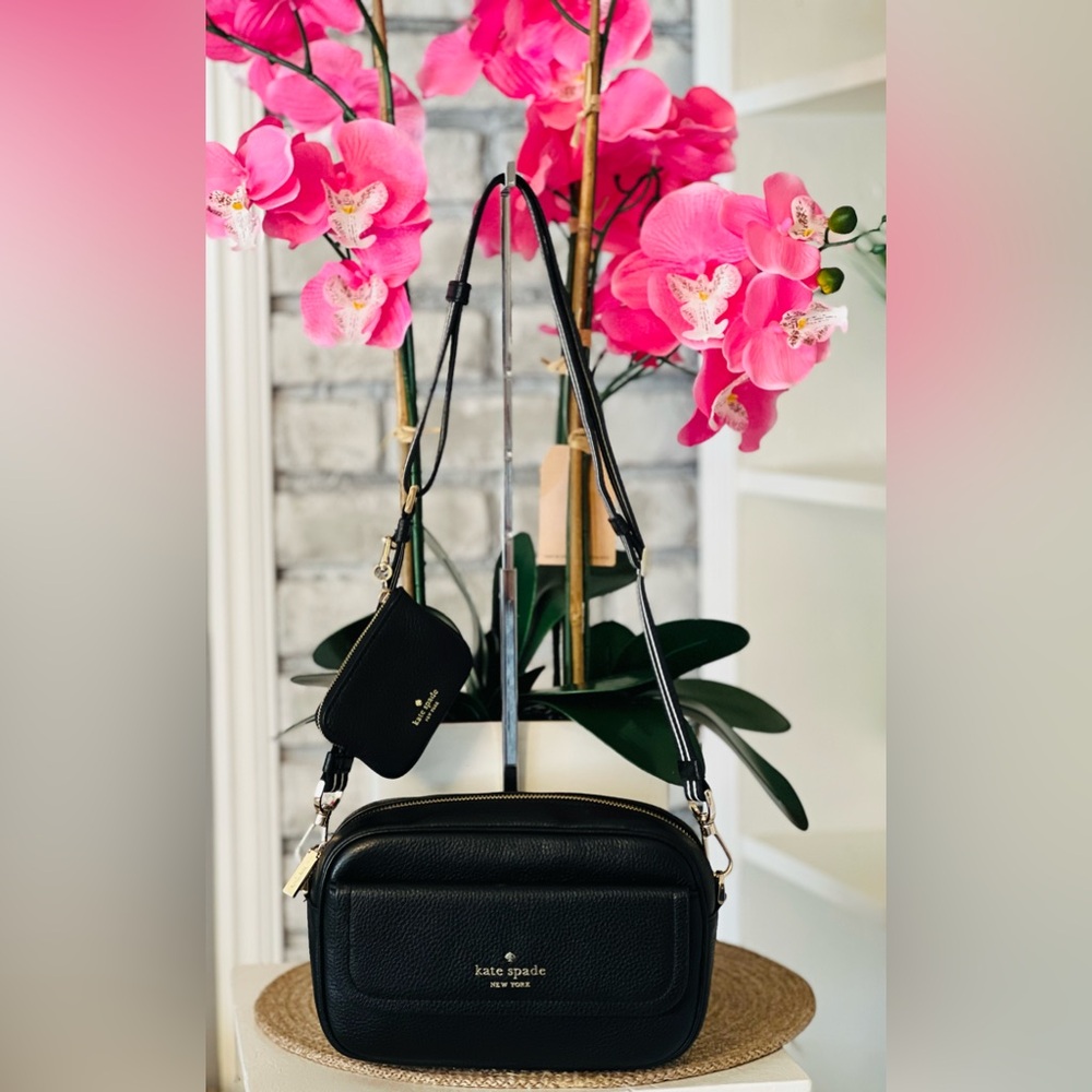 NWOT Kate Spade Black Crossbody Bag with Coin Pouch